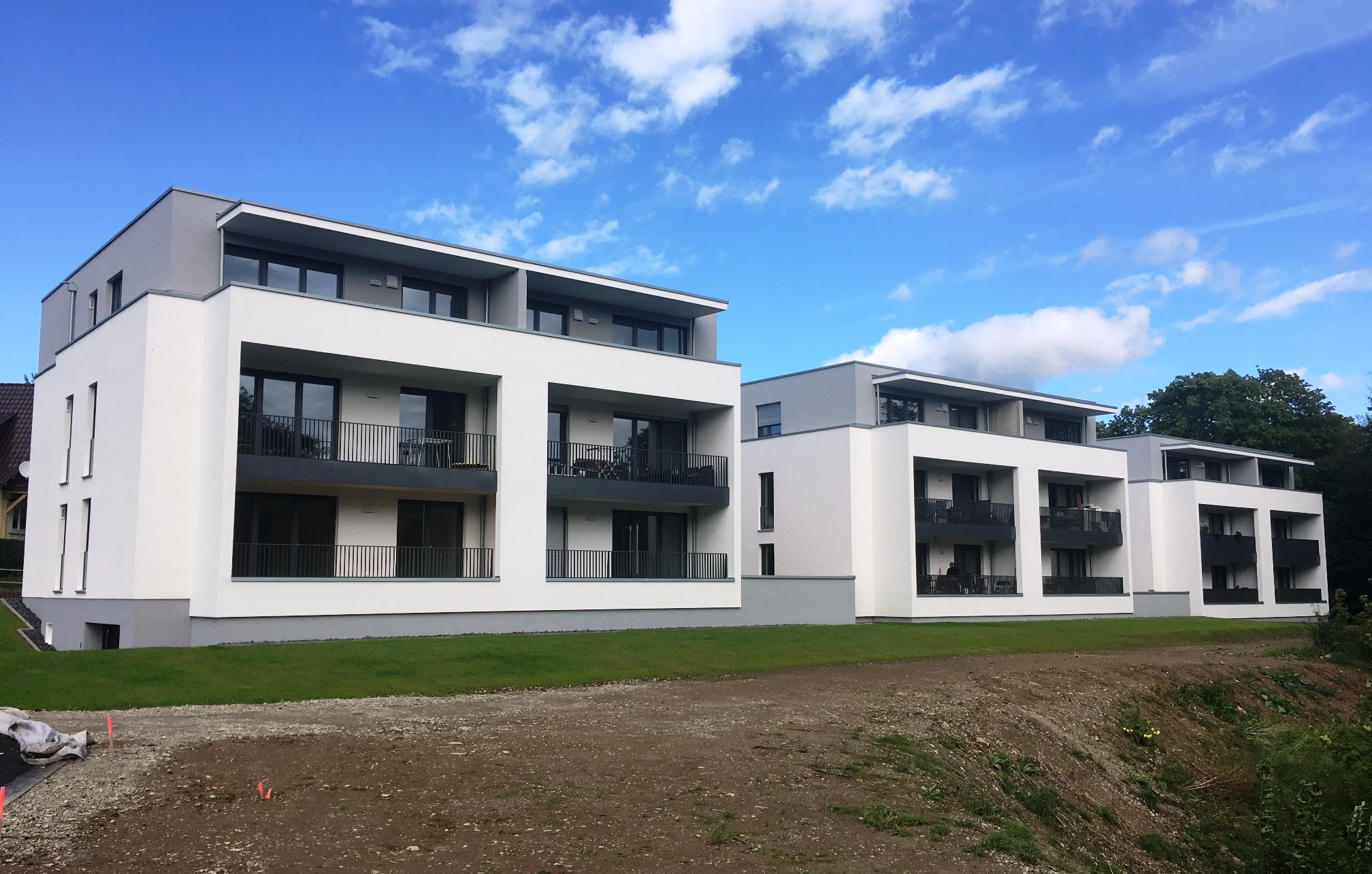 Moderne Wohnanlage als Referenz für Mehrfamilienhäuser